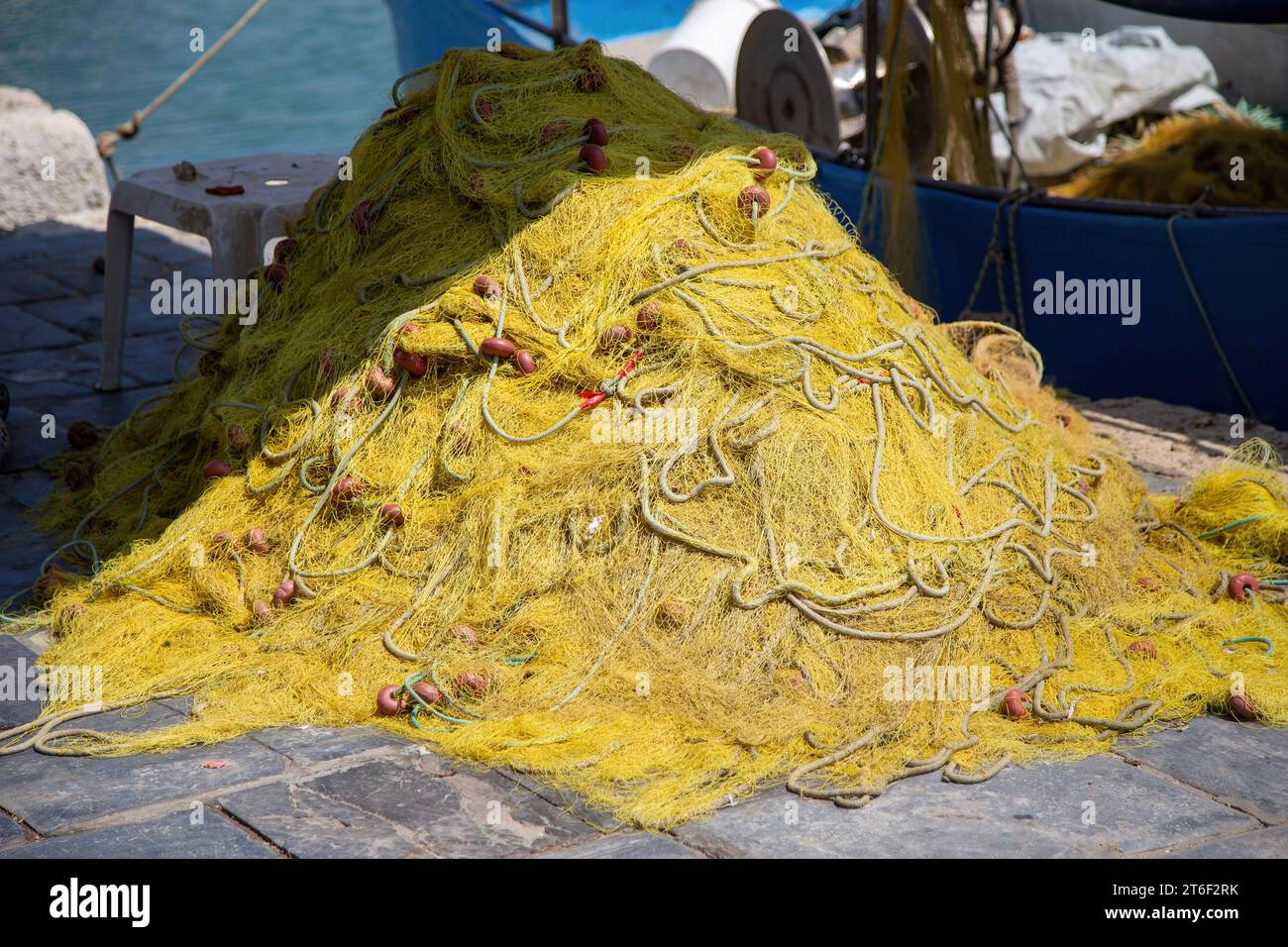 Fishing net pile hi-res stock photography and images - Alamy