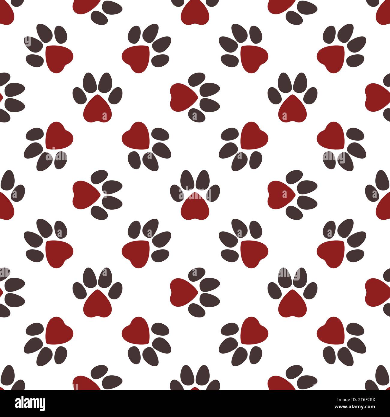 Animal Footprints Pattern vector concept cute seamless background Stock Vector