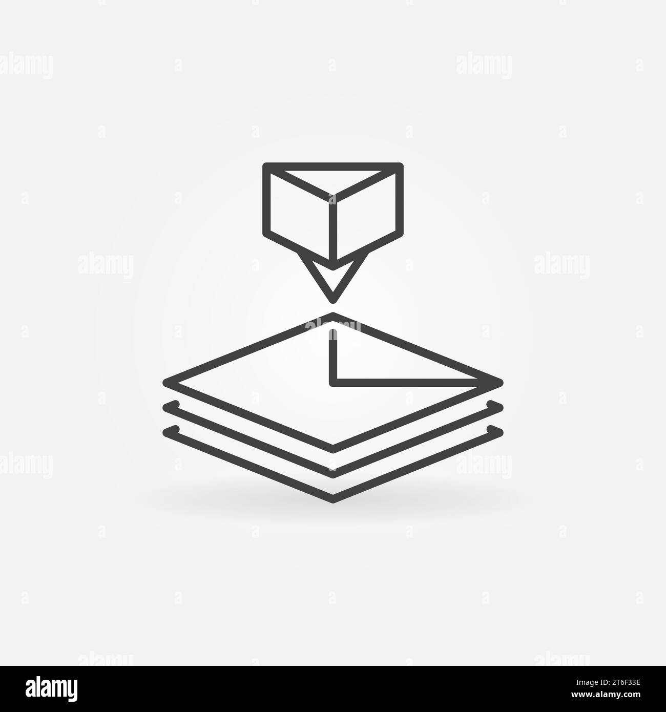 Additive Manufacturing vector 3D Printing concept icon or symbol in ...