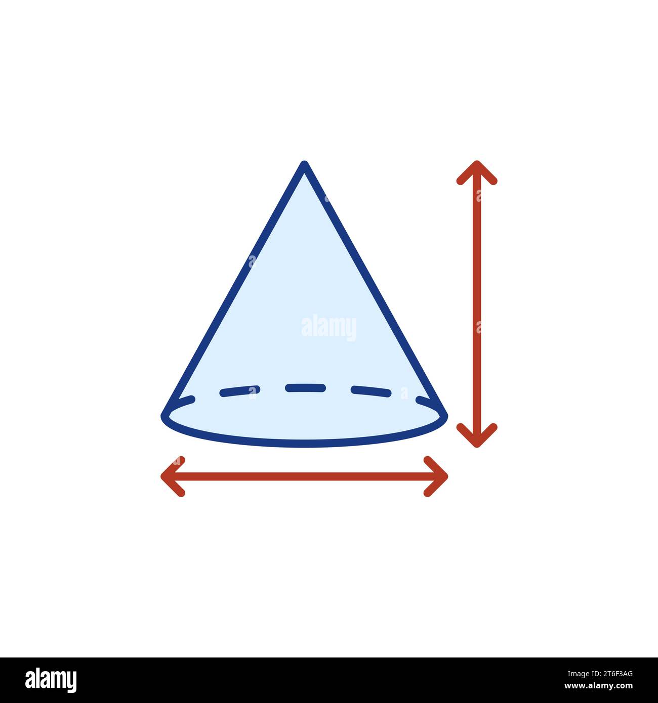 Cone Volume vector concept colored icon or logo element Stock Vector