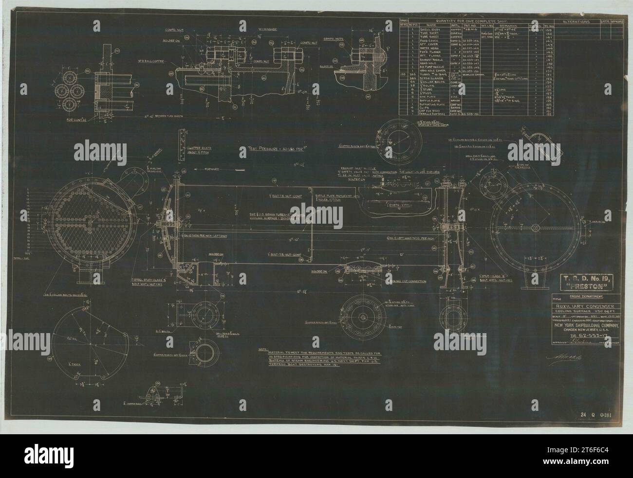 USS Preston (DD19) Auxiliary Condenser Cooling Surface 250 Sq. Ft
