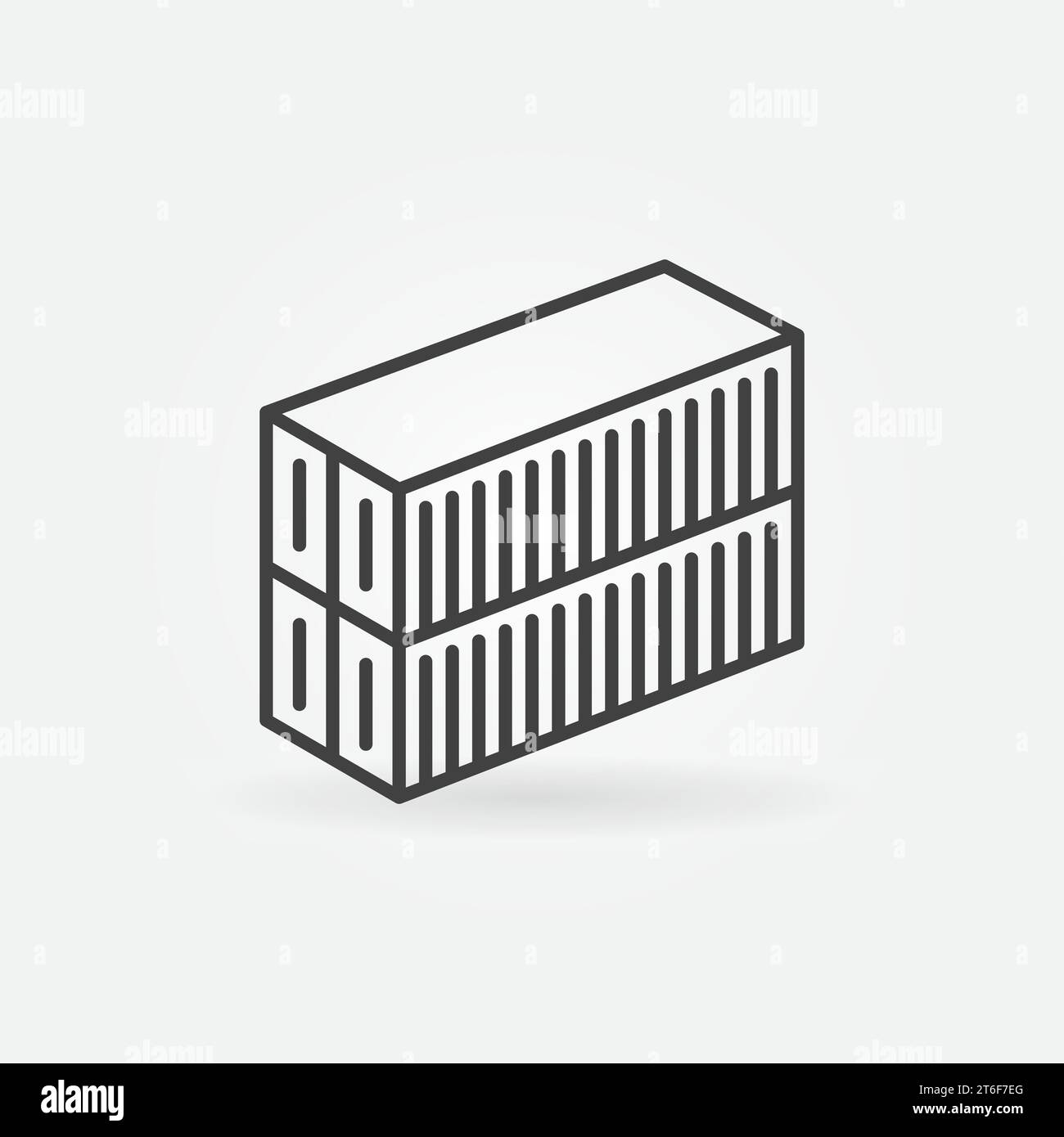 Two Shipping Containers vector Transportation concept icon or symbol in ...