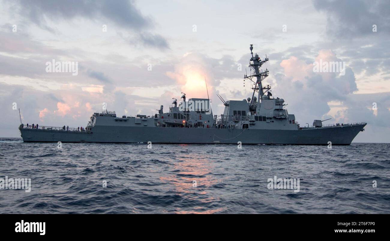 USS Ralph Johnson (DDG-114) during builder's sea trials in the Gulf of Mexico US Navy 170727 Stock Photo