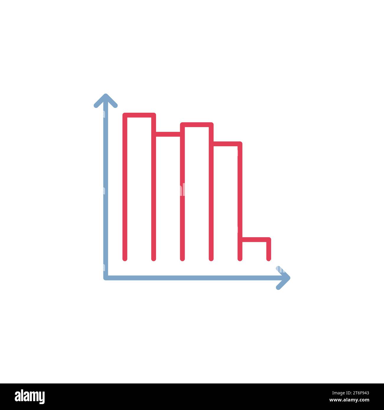 Declining Bar Graph vector Recession concept colored icon or symbol ...