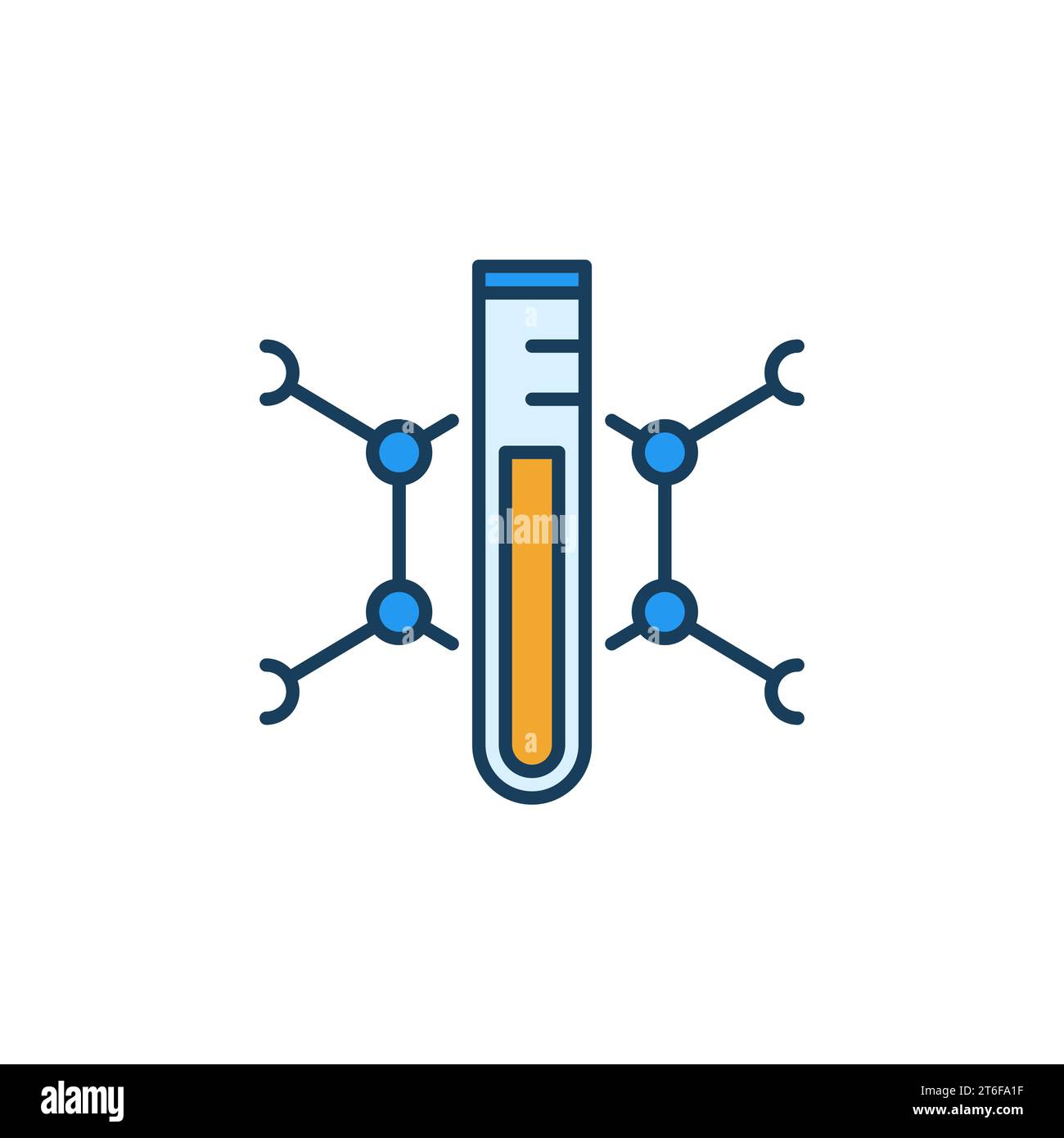 Chemical Compound and Test-Tube vector Science concept colored icon or ...