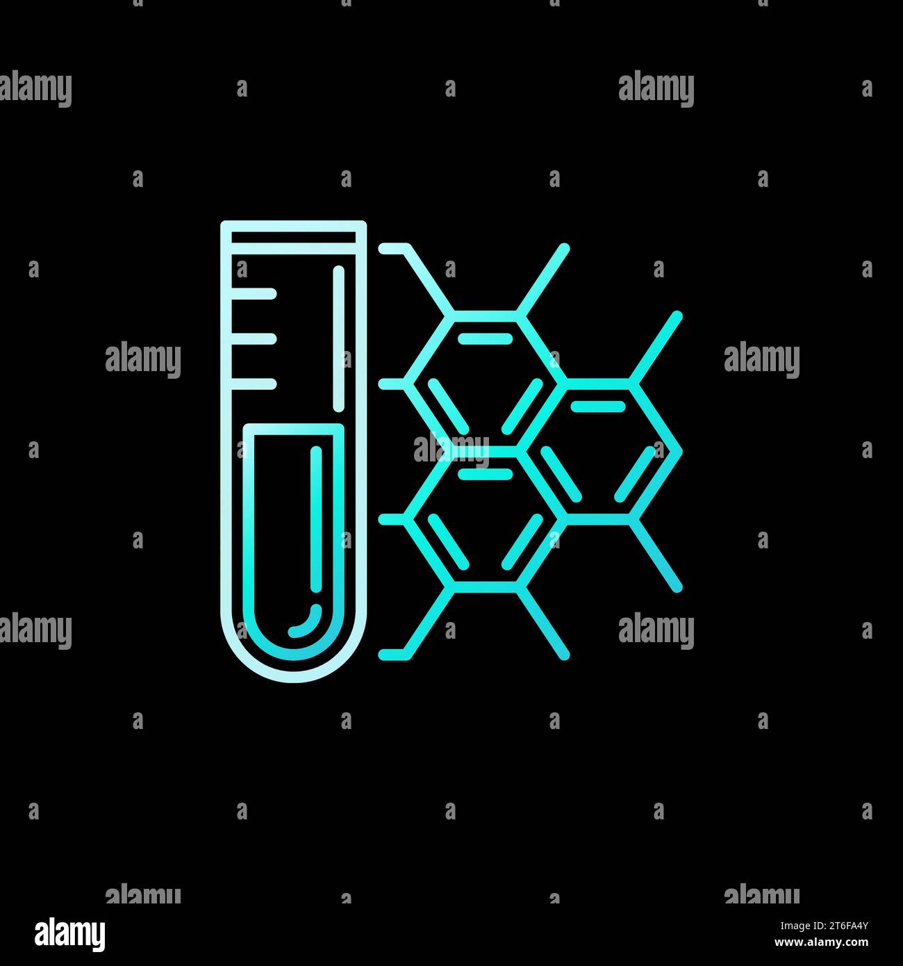 Chemical Formula and Test Tube vector Chemistry concept colorful linear ...