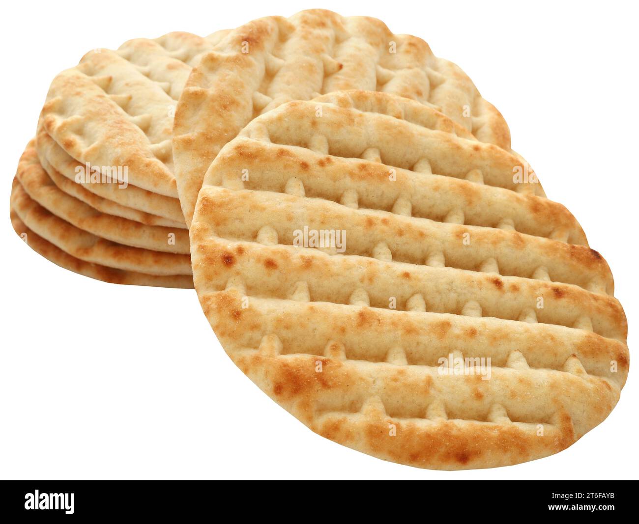 Greek pita bread or flatbread closeup and isolated Stock Photo Alamy