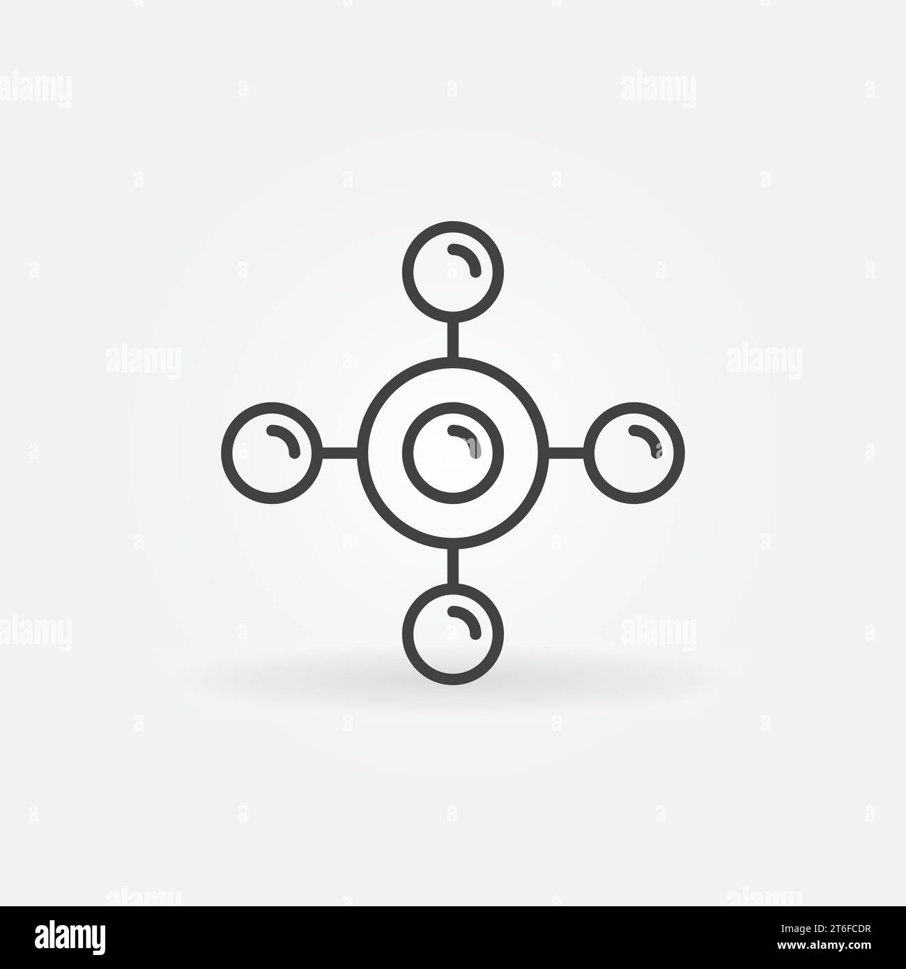 Abstract Molecule vector Chemistry concept outline simple icon or ...