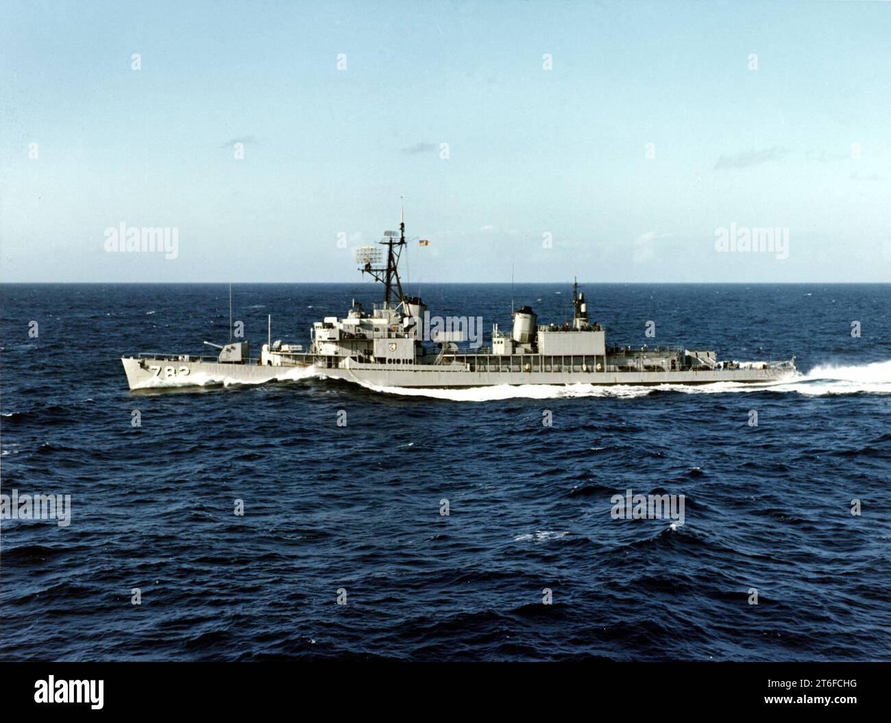 USS Rowan (DD-782) underway in the Western Pacific, circa early 1965 ...