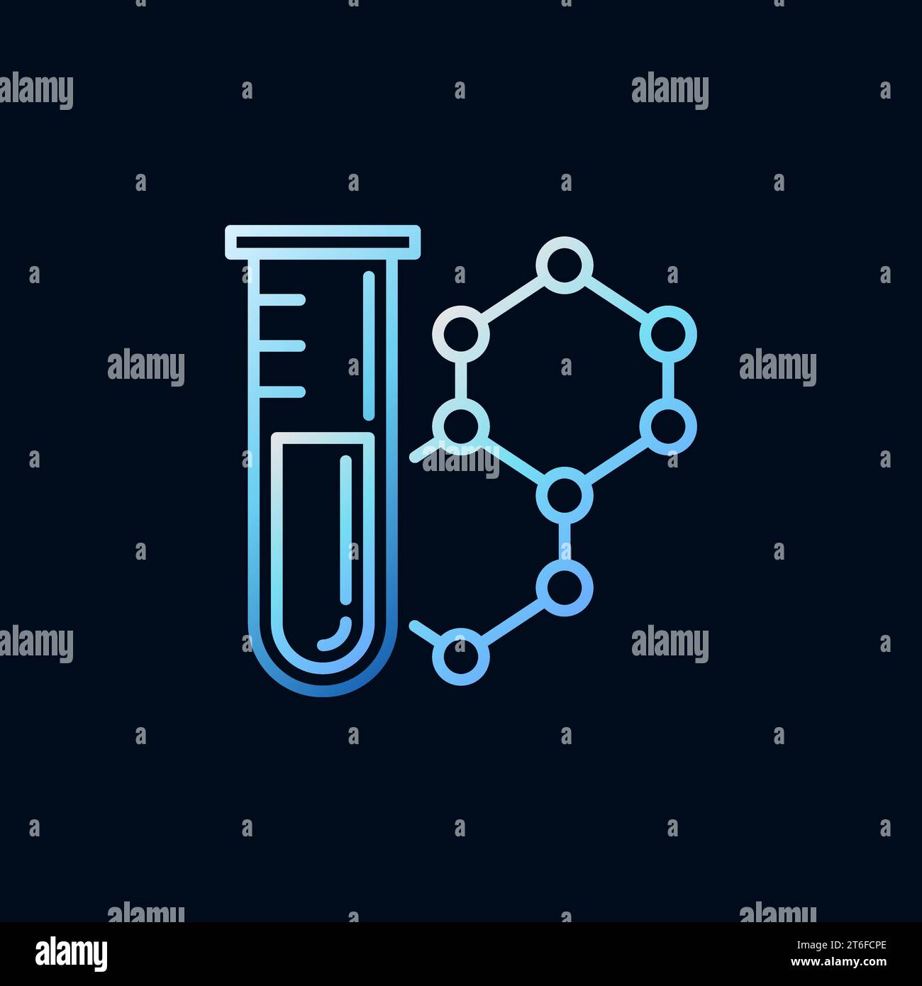 Culture Tube with Chemical Formula vector Chemistry concept blue ...