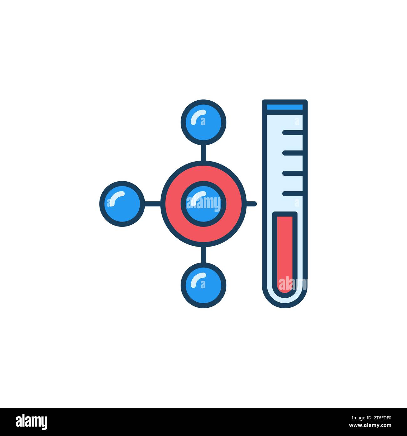 Laboratory Test Tube and Molecule vector Science concept colored modern ...