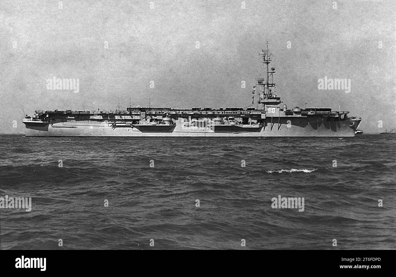 USS Salerno Bay (CVE-110) in the 1950s Stock Photo - Alamy