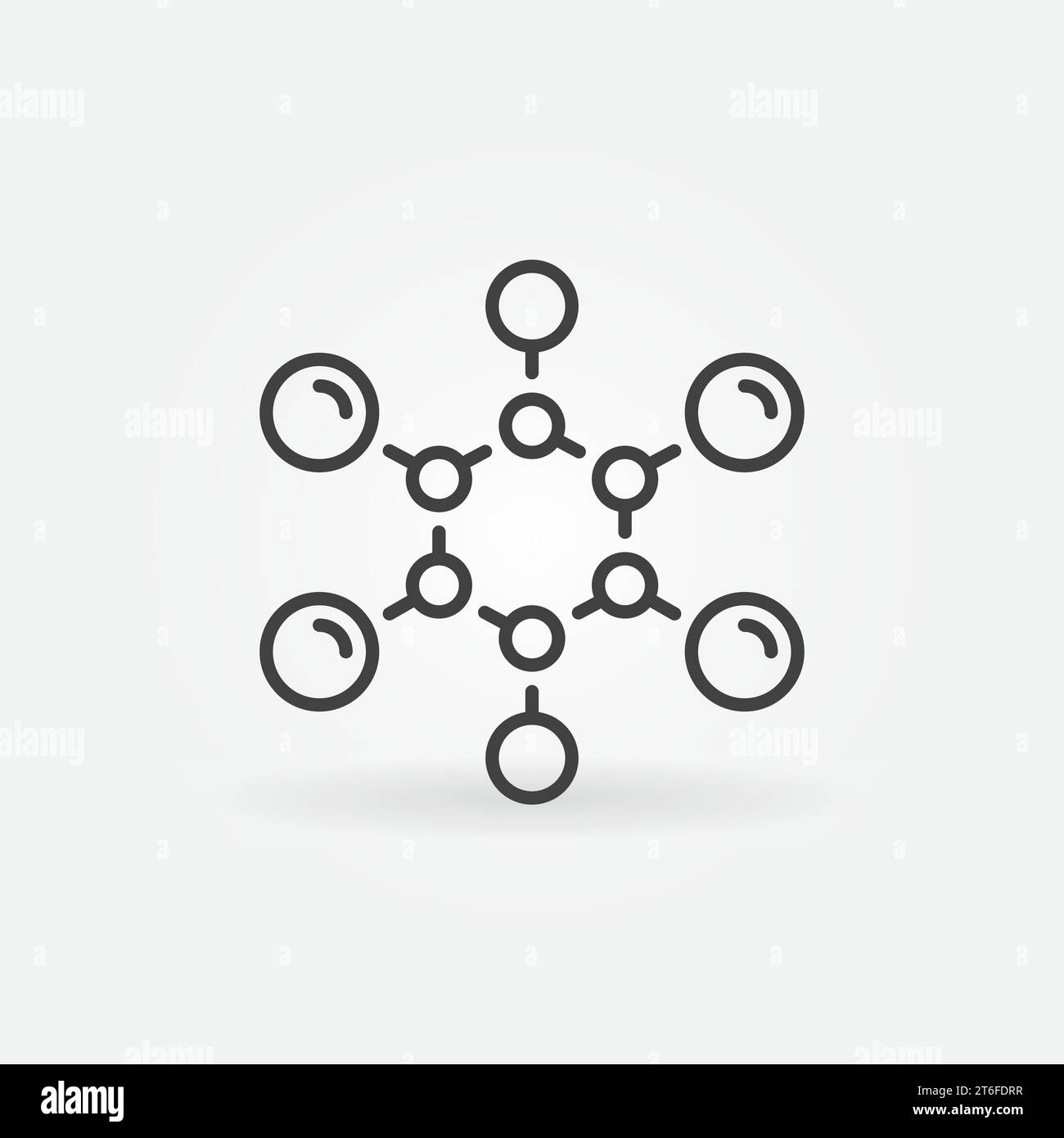 Abstract Chemistry Molecule vector Science concept outline icon or ...