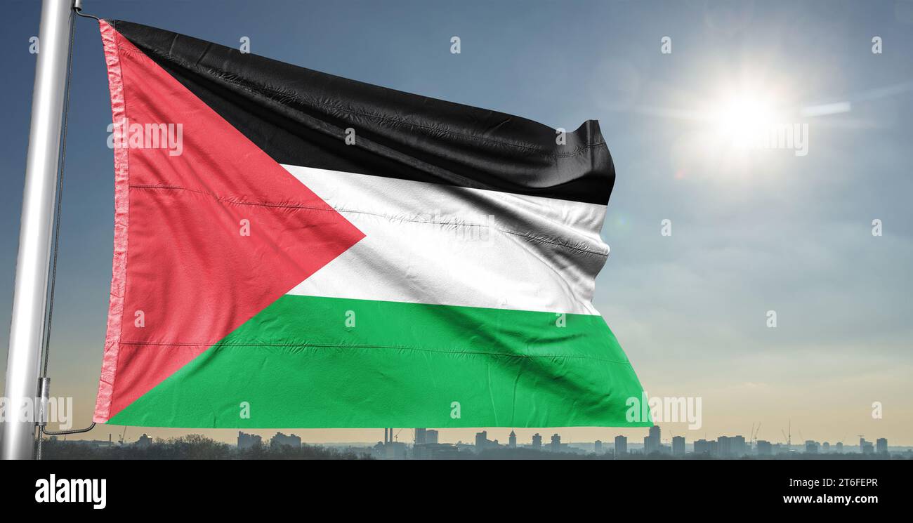 State of Palestine Flag of Palestine Stock Photo