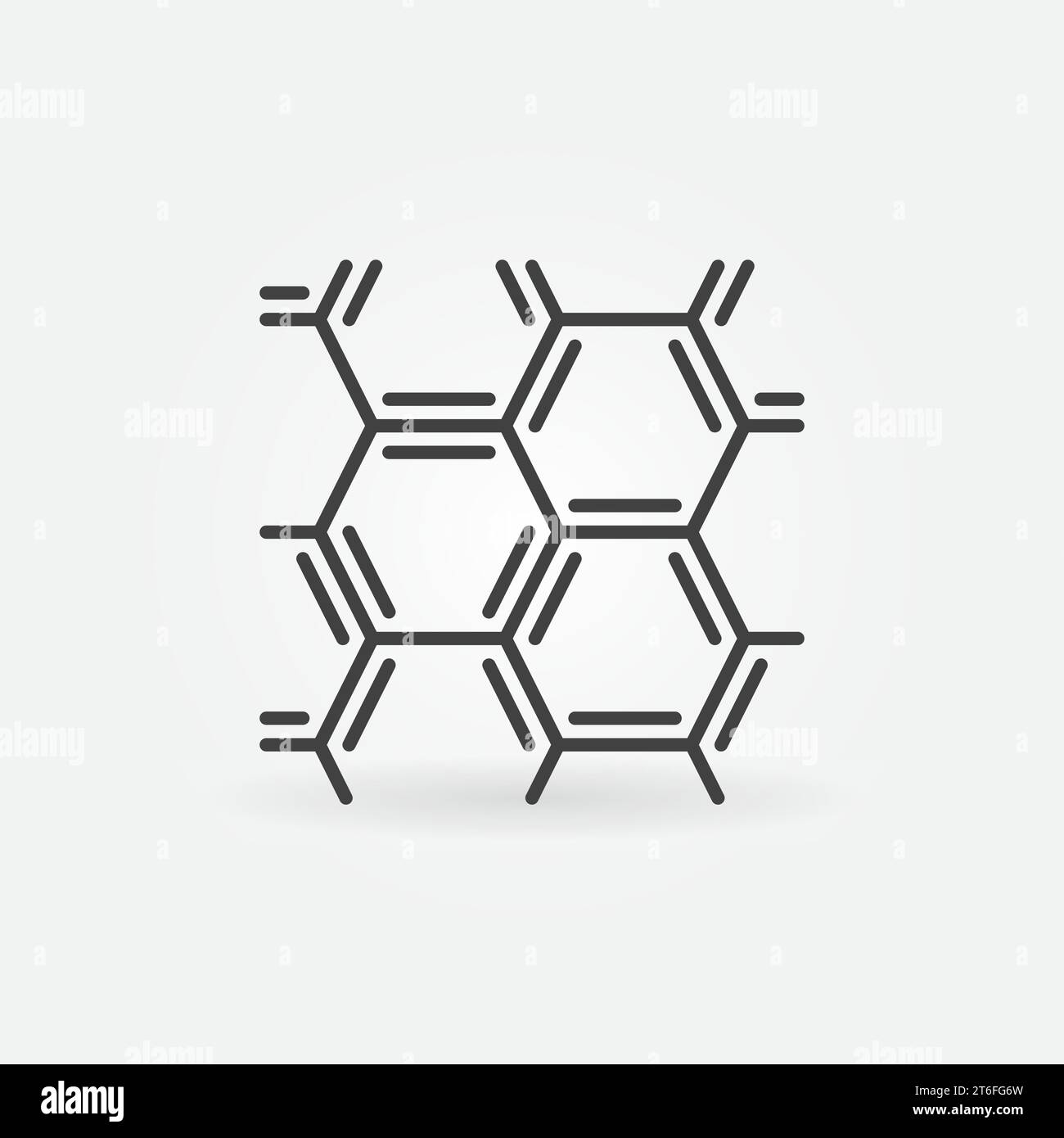 Hexagonal Chemical Formula vector Chemistry concept icon or sign in ...