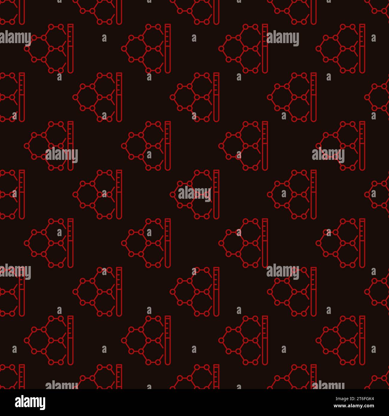 Vector Chemistry concept Seamless Pattern with Test Tube and Chemical ...