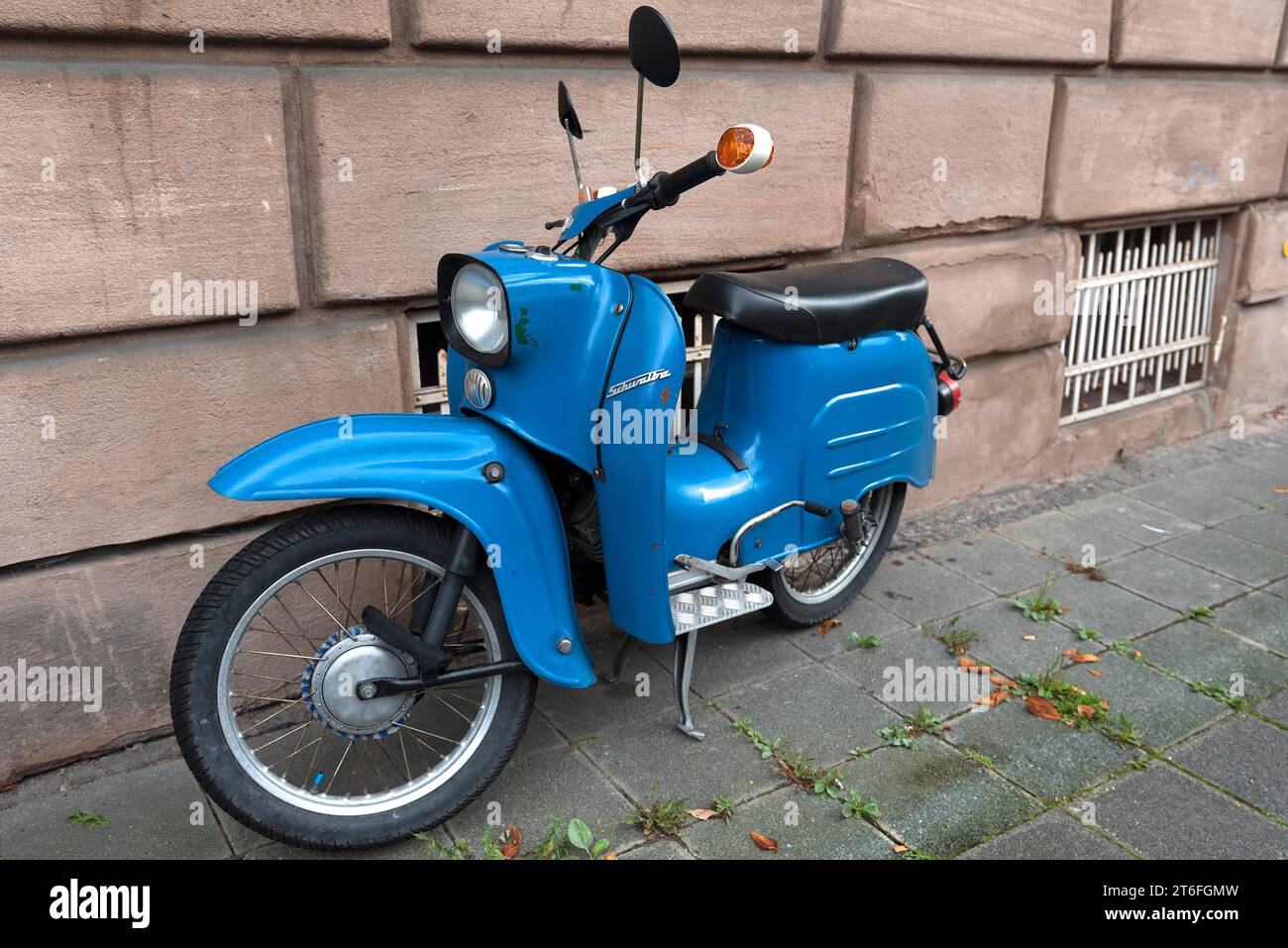 Schwalbe, moped of the former GDR, Simson KR 51, 2, year of construction 1983, Nuremberg, Middle Franconia, Bavaria, Germany Stock Photo