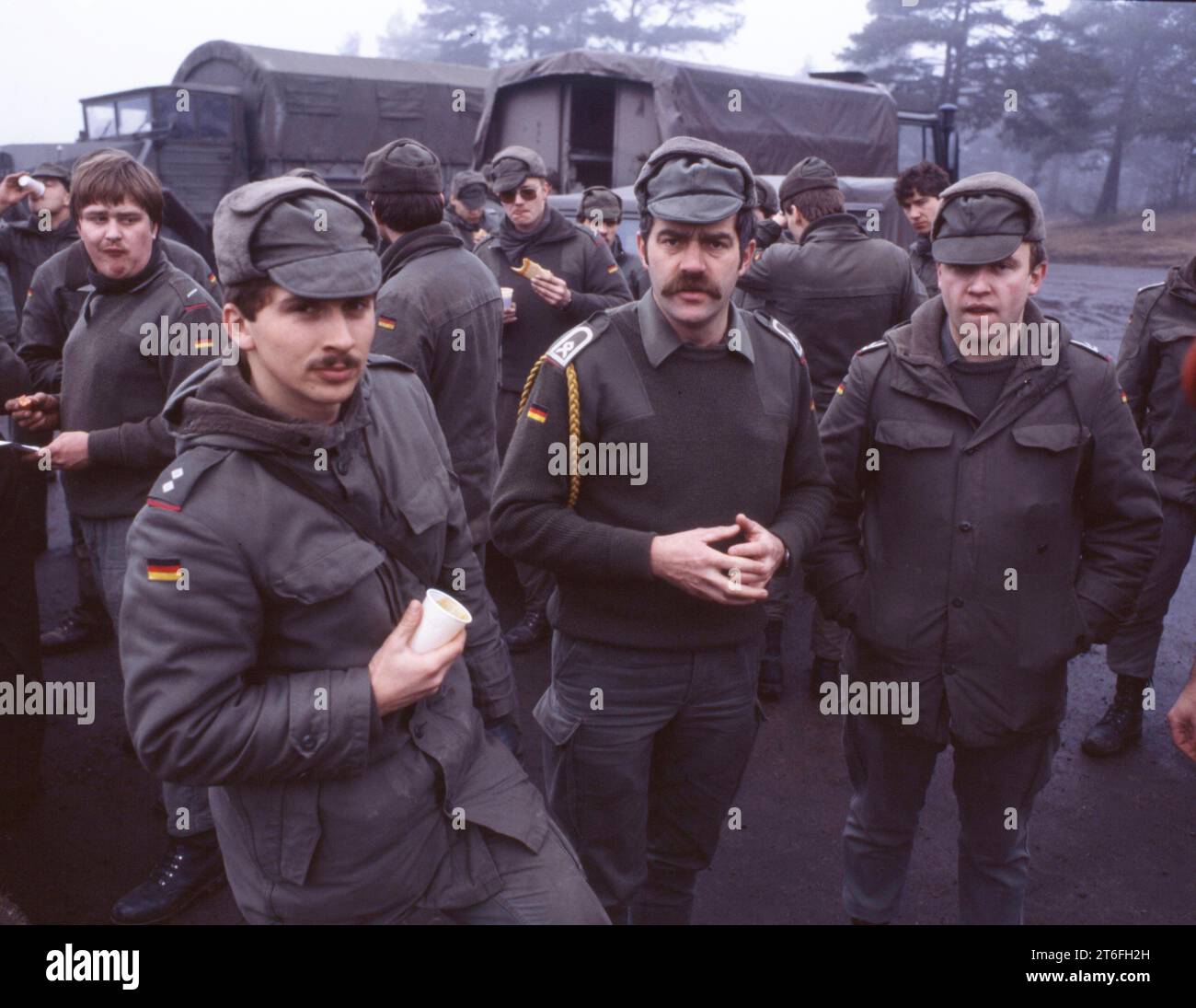 DEU, Germany The historical slides from the 80 90s, Bergen. Bundeswehr on manoeuvre ca. 1984 5