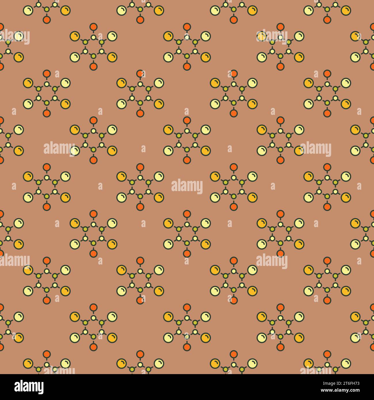 Vector Concept Colorful Modern Seamless Pattern with Chemical Molecule ...