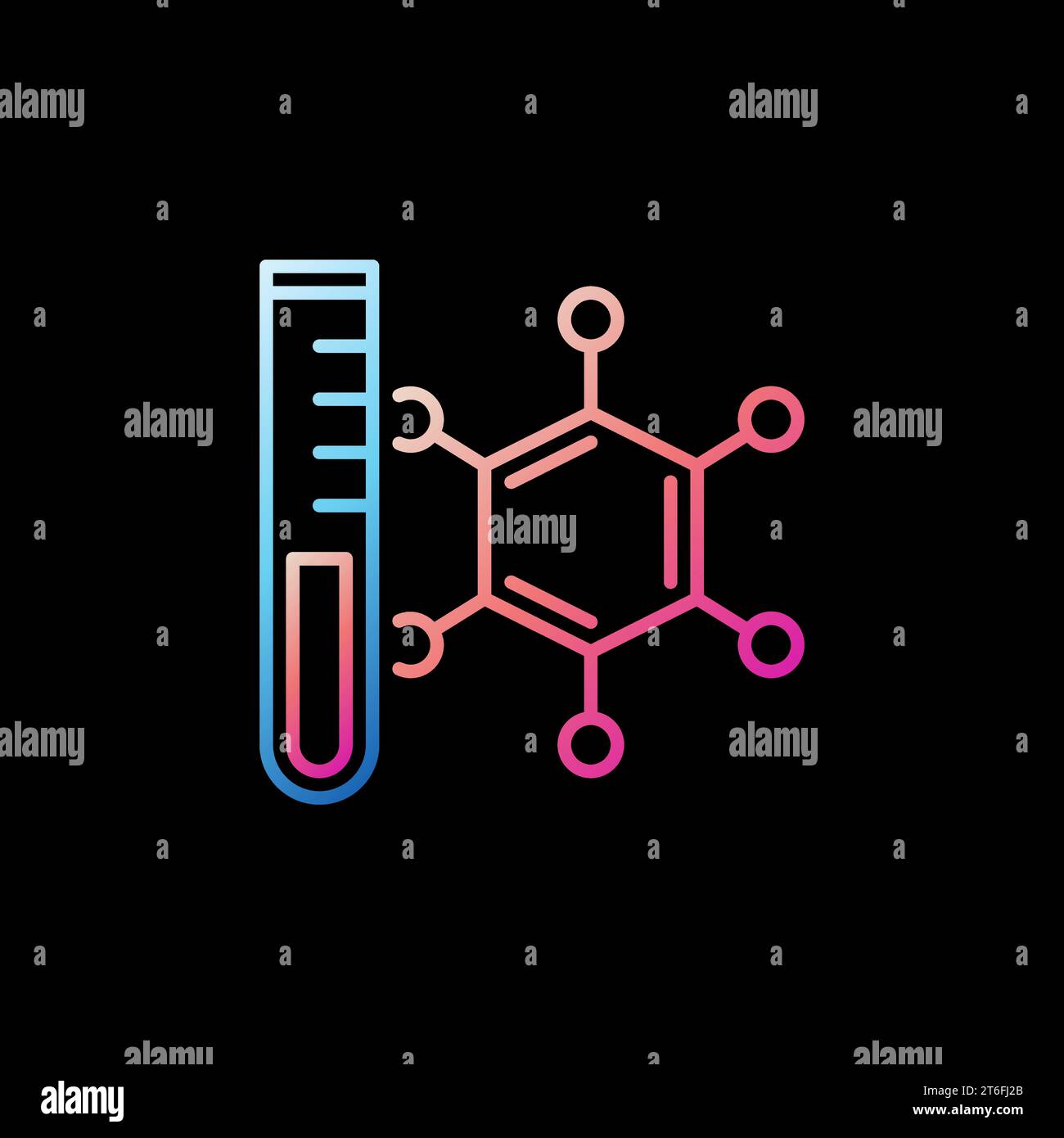 Laboratory Test Tube with Chemical Formula vector concept outline ...