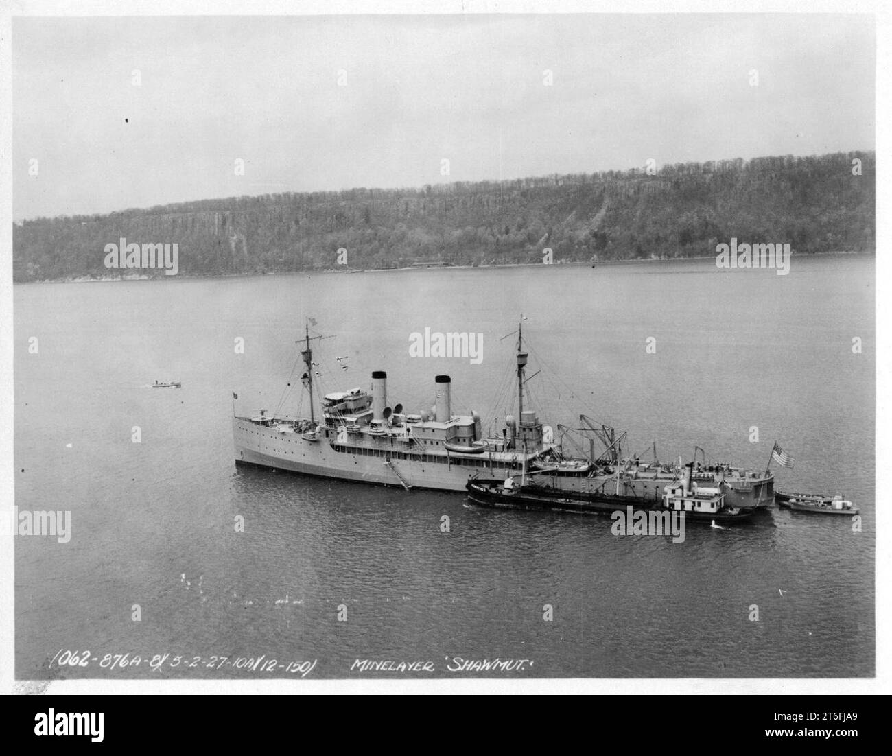 USS Shawmut at Hudson Stock Photo Alamy