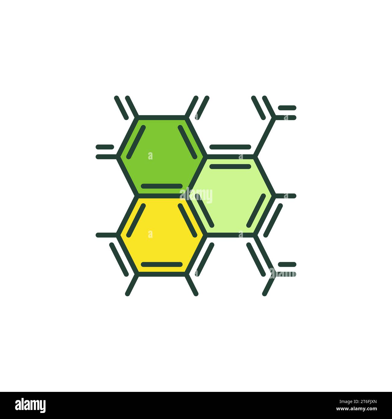 Chemical Hexagonal Formula vector Biotech concept colored icon or ...