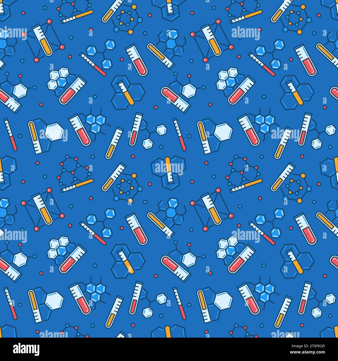 Test Tube and Chemical Formula vector modern Chemistry concept Seamless ...