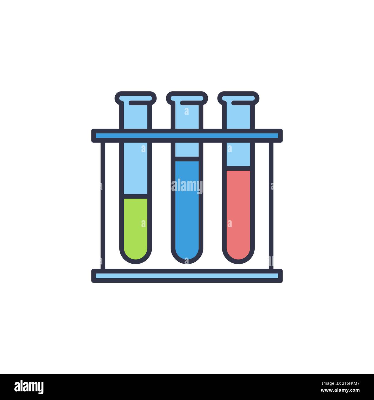 Rack with Test Tubes vector concept colored icon or symbol Stock Vector ...