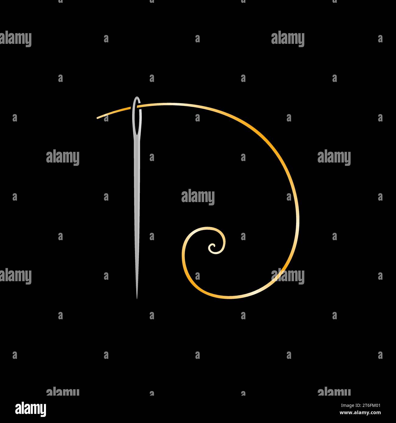 Golden thread Stock Vector Images - Alamy