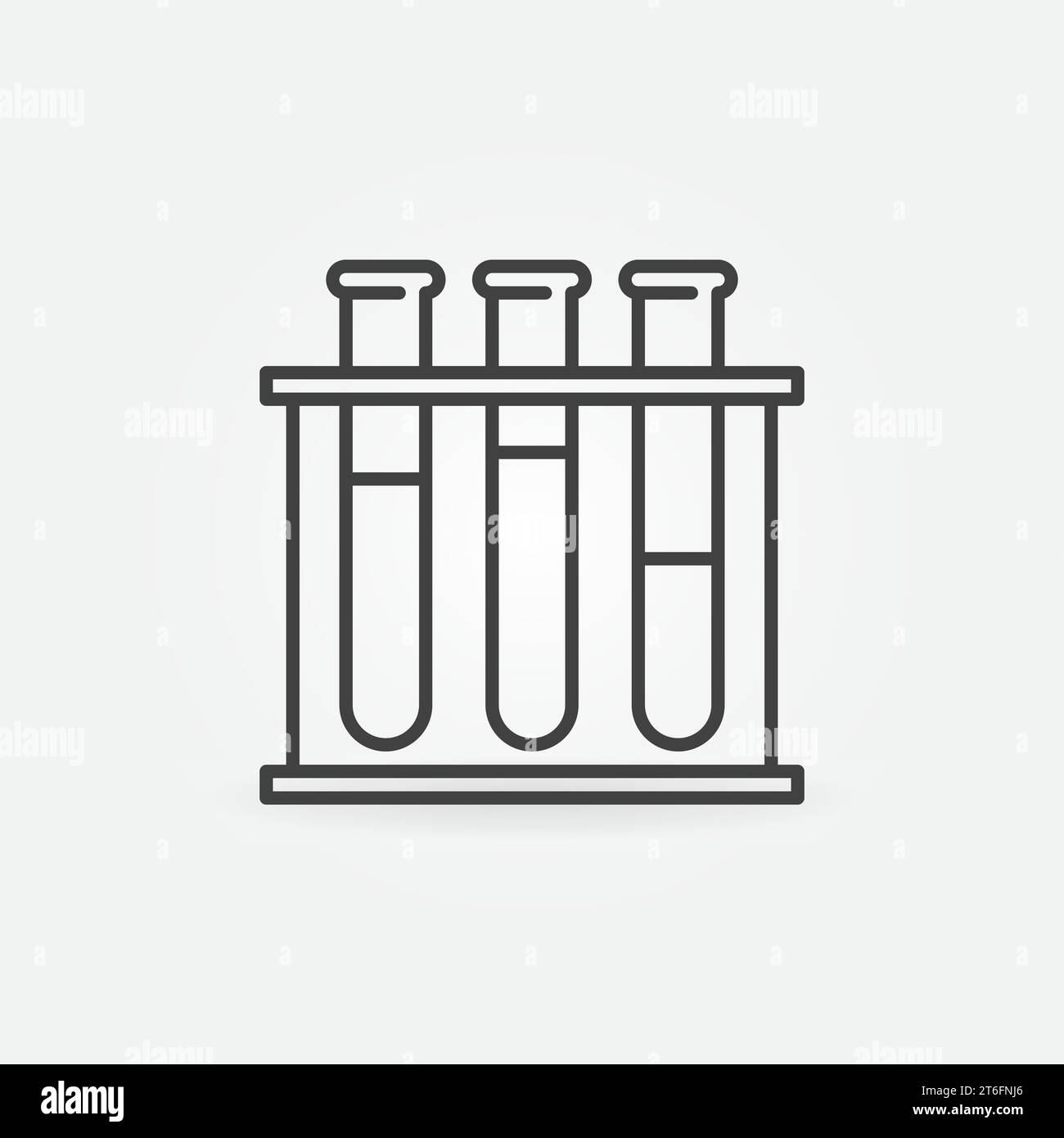 Test Tubes Rack vector concept thin line icon or design element Stock Vector
