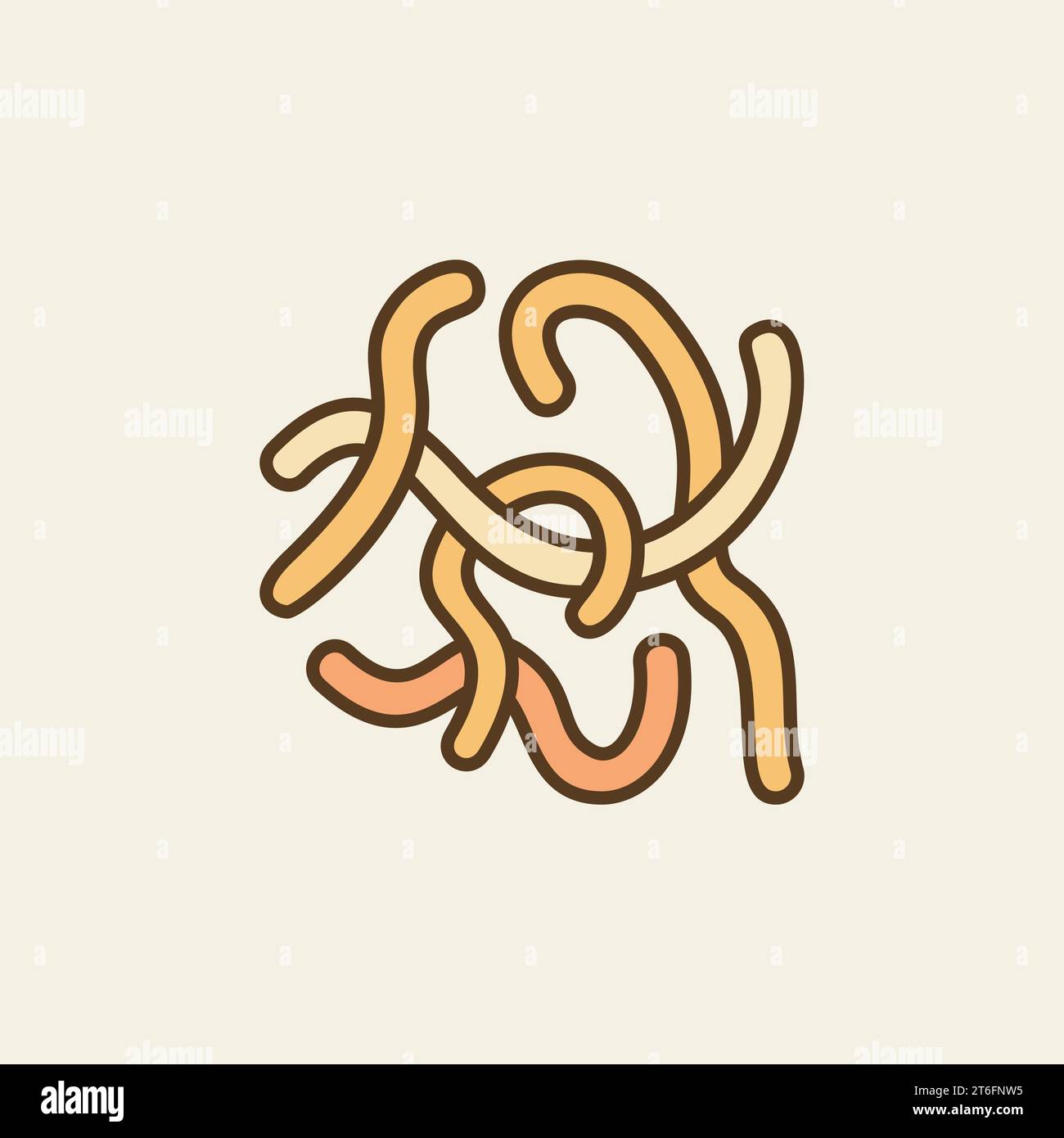 Roundworms Nematodes vector concept colored icon or symbol Stock Vector