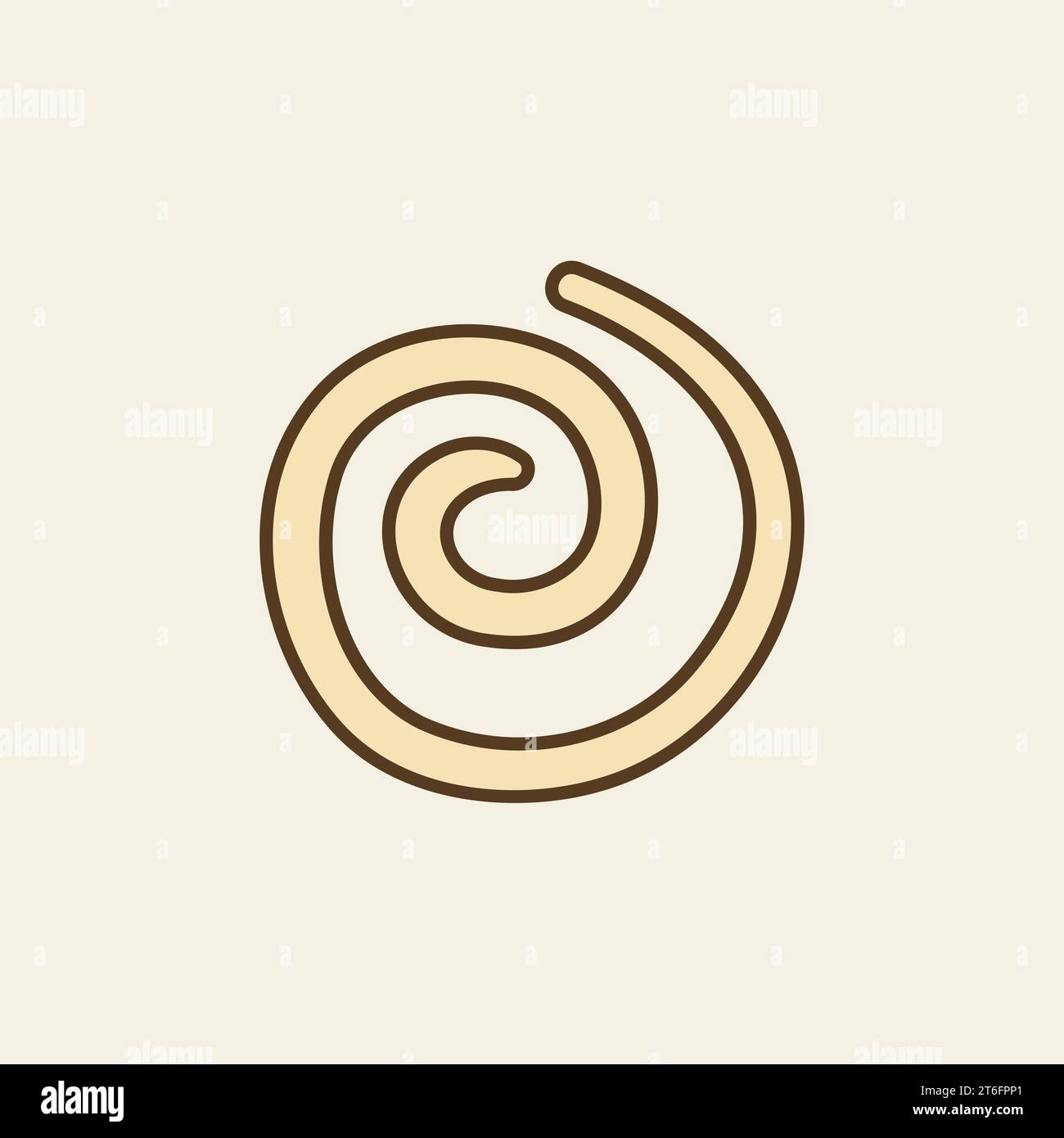 Ascarids vector Roundworm concept colored icon or design element Stock Vector