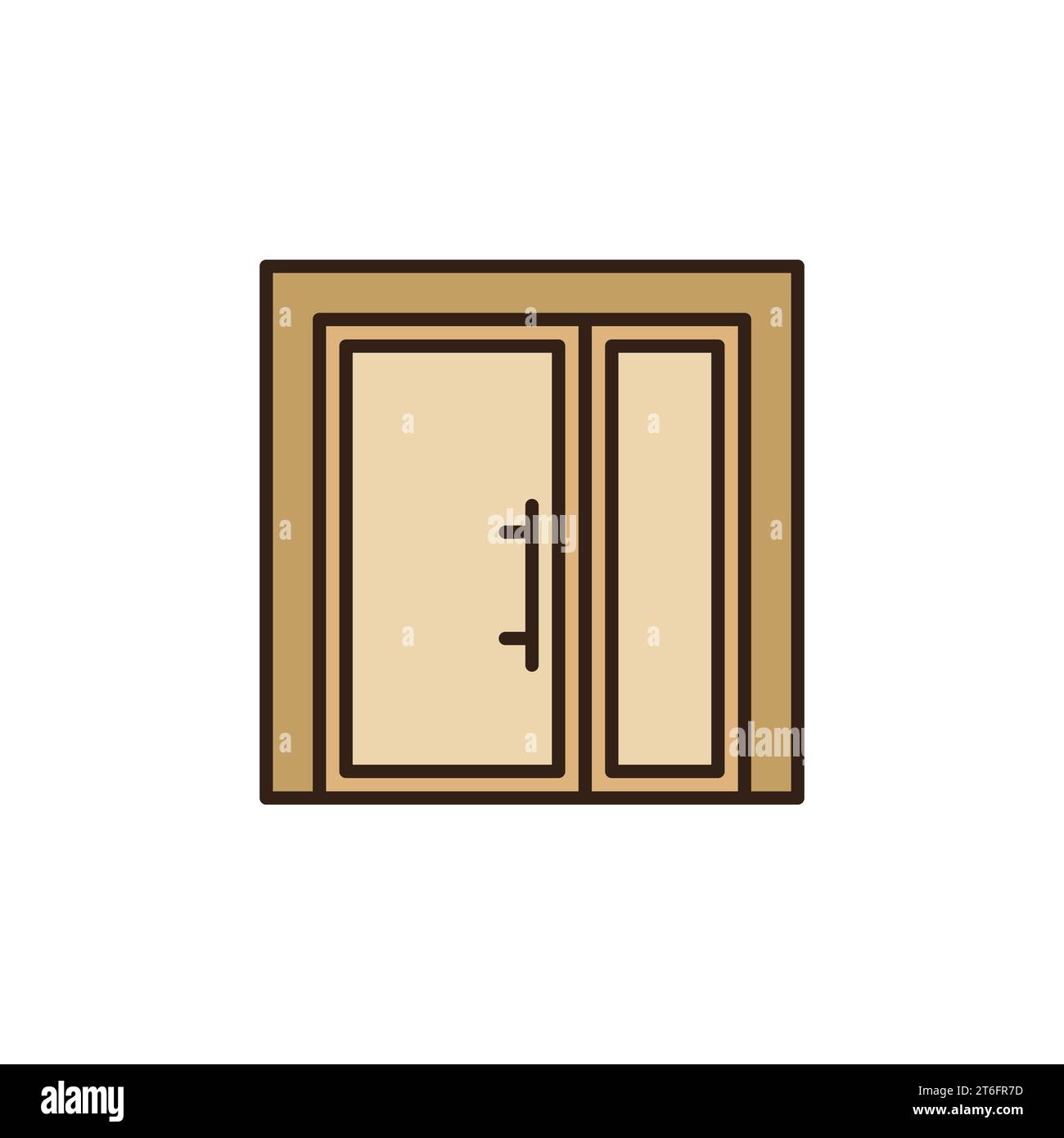 Modern Glass Door vector concept colored icon or design element Stock Vector
