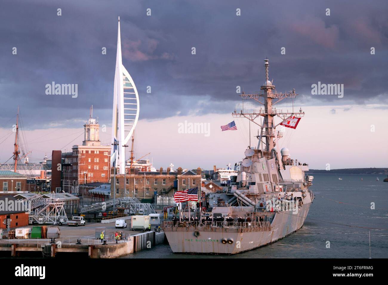 USS The Sullivans (DDG 68) is moored at Portsmouth, England. (51200878425) Stock Photo