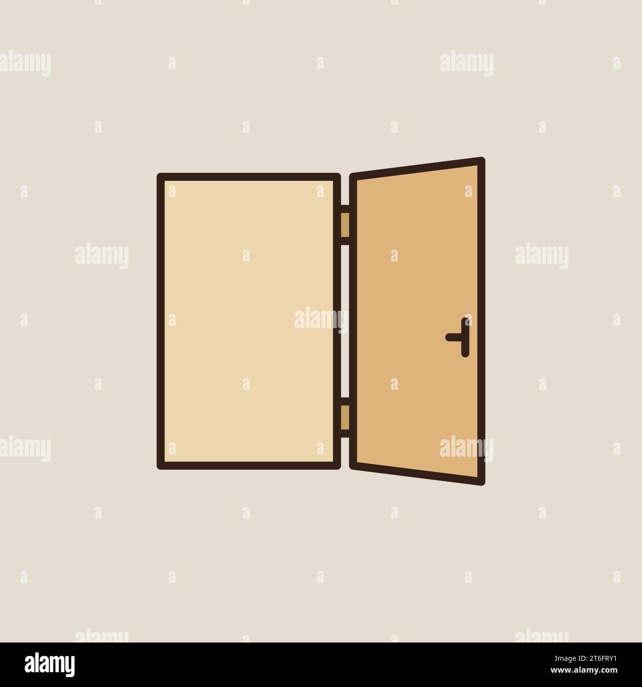 Opened Door vector concept colored simple icon or design element Stock Vector