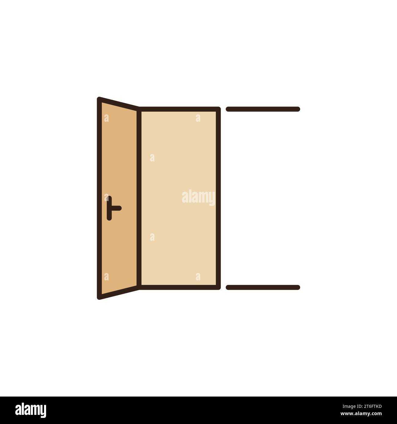 Open Door vector concept colored icon or sign Stock Vector