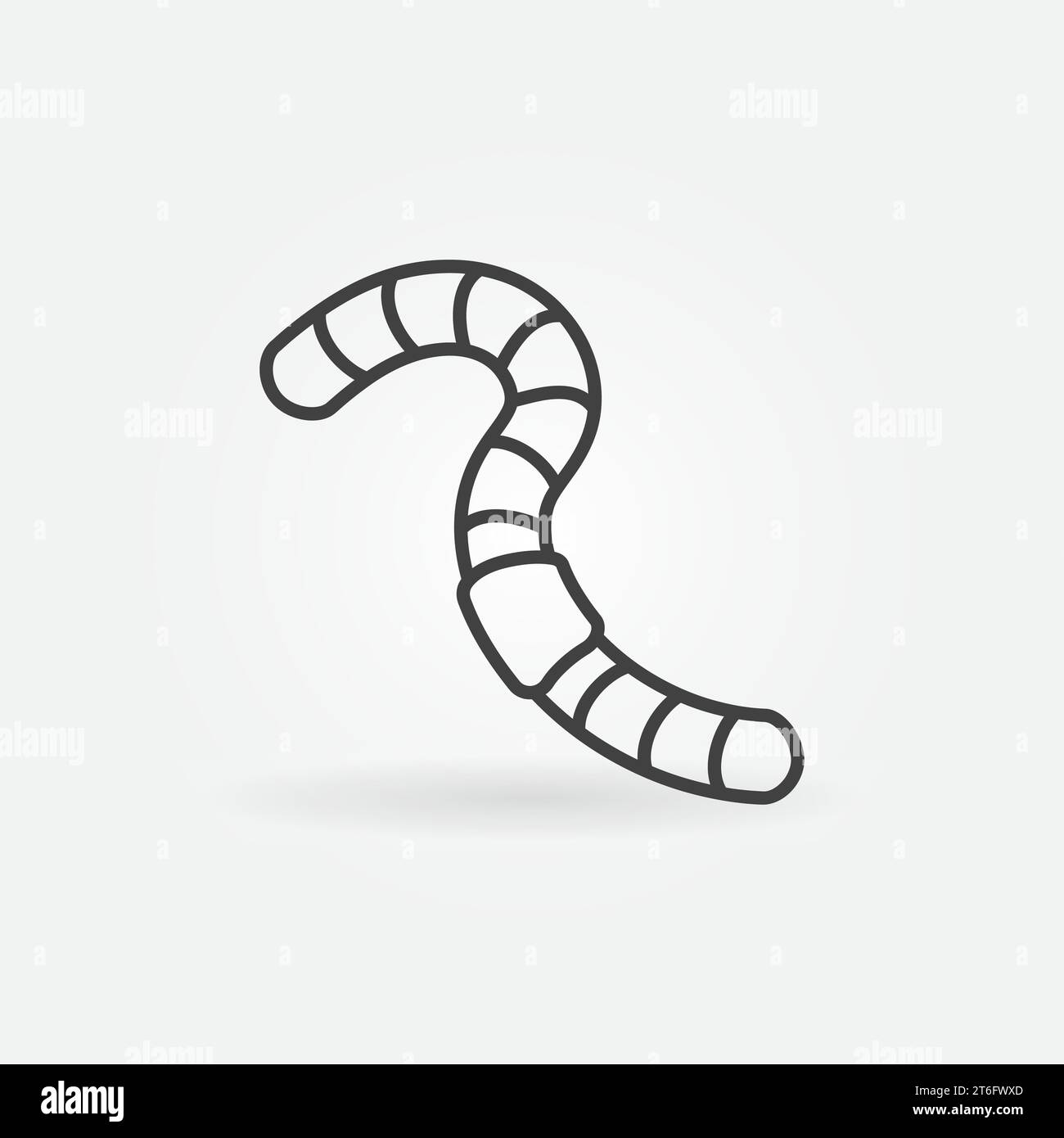 Worm vector concept line icon - Earthworm sign in outline style Stock ...