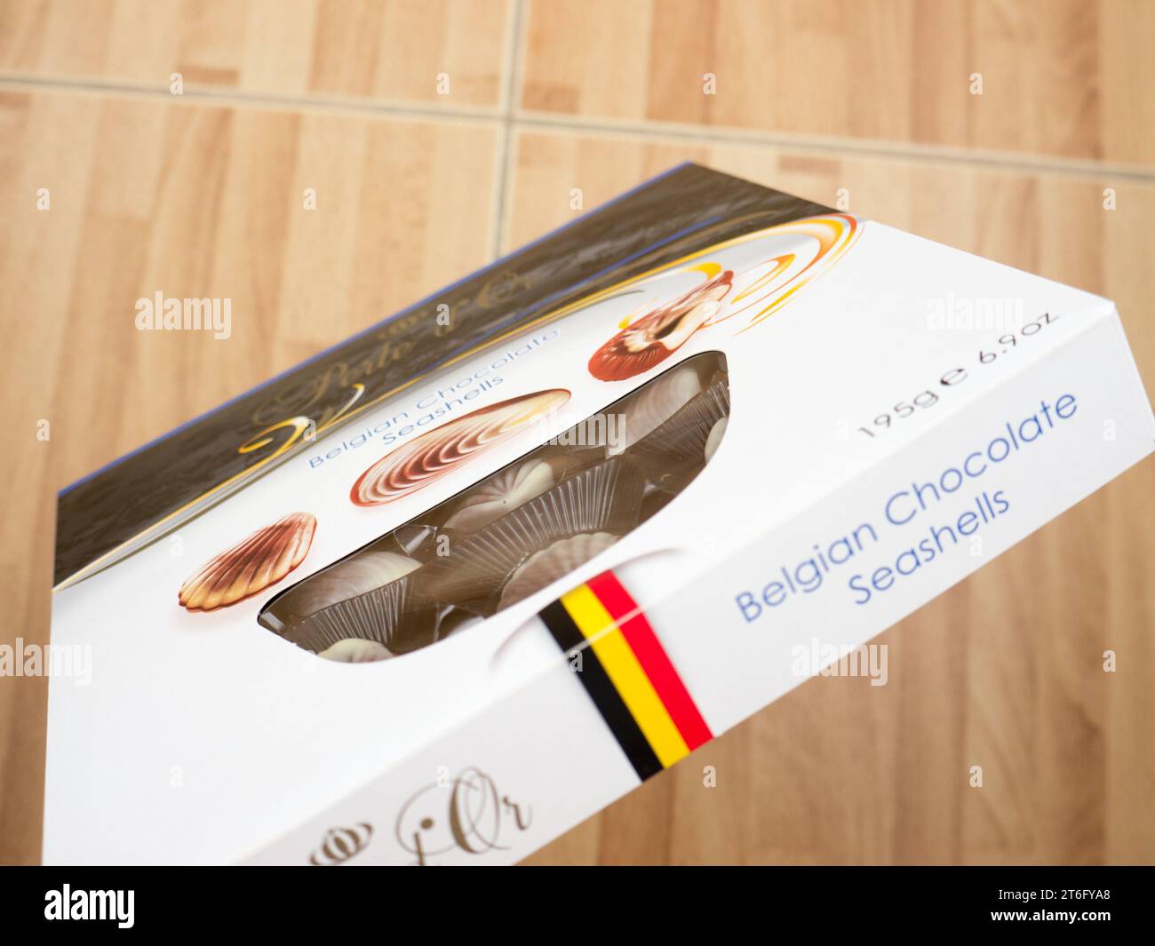 Belgian Chocolate Seashells by The Belgian Chocolate Group. Stock Photo