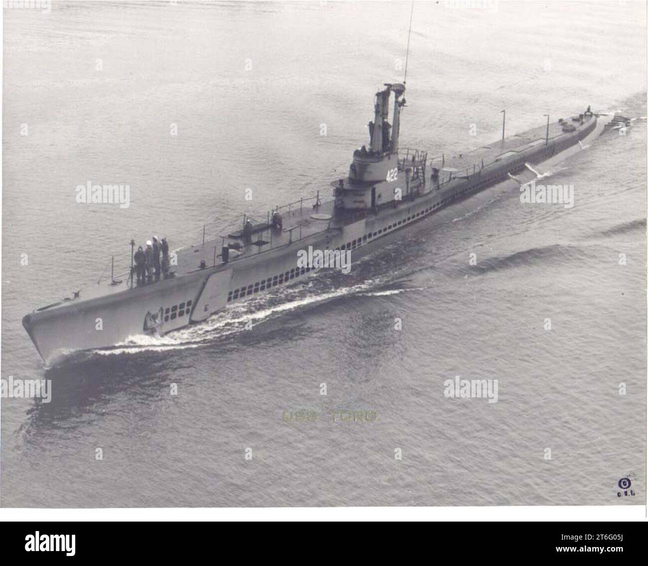 USS Toro (SS422) underway, circa in the 1950s Stock Photo Alamy