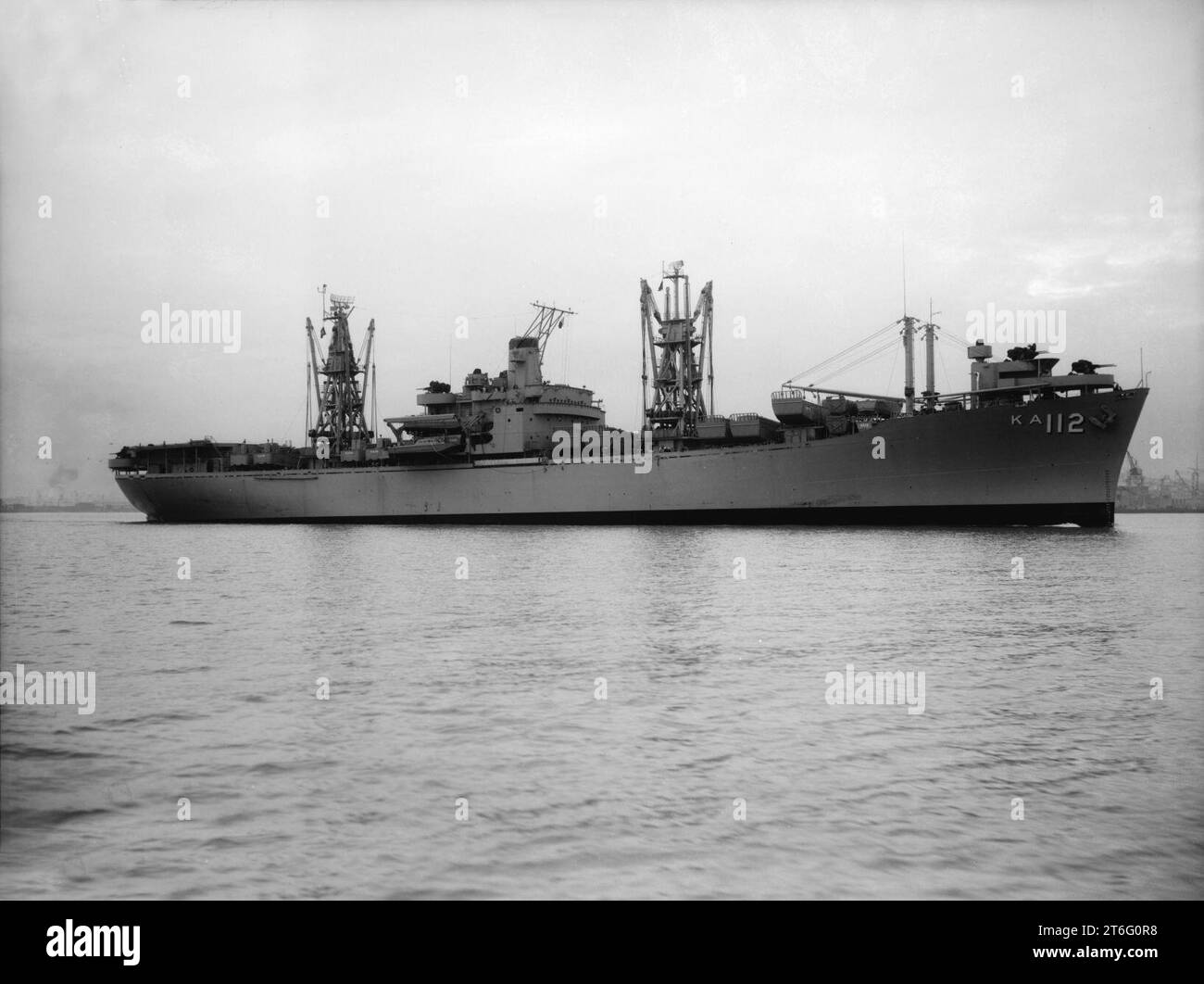 USS Tulare (AKA-112) underway off San Francisco, California (USA), on 8 ...