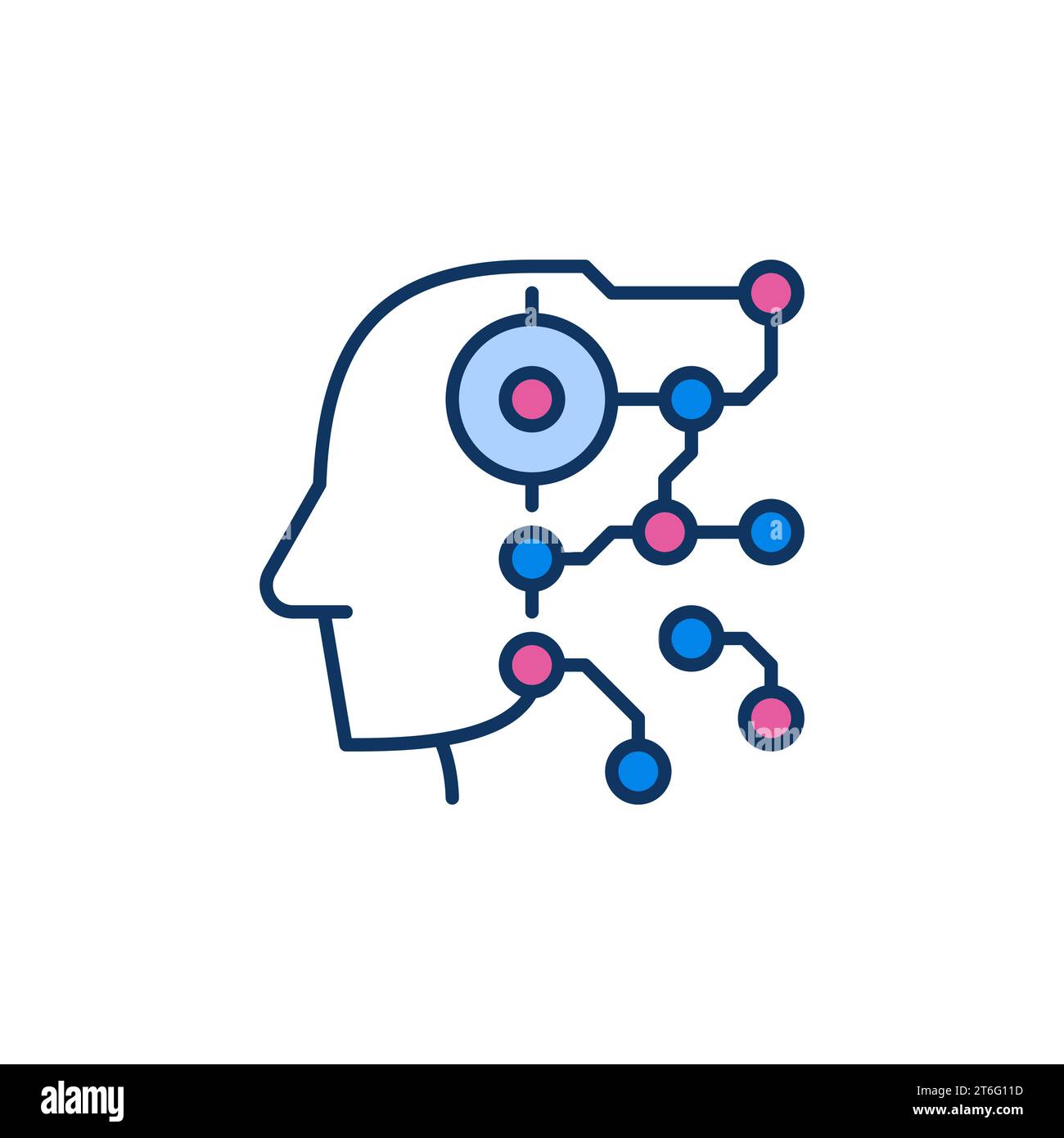 Brain logo stylized brain color hi-res stock photography and images - Alamy