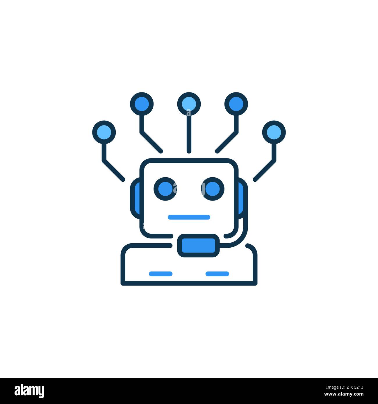 Artificial Intelligence Robot Chatbot vector AI Chatbot concept colored ...
