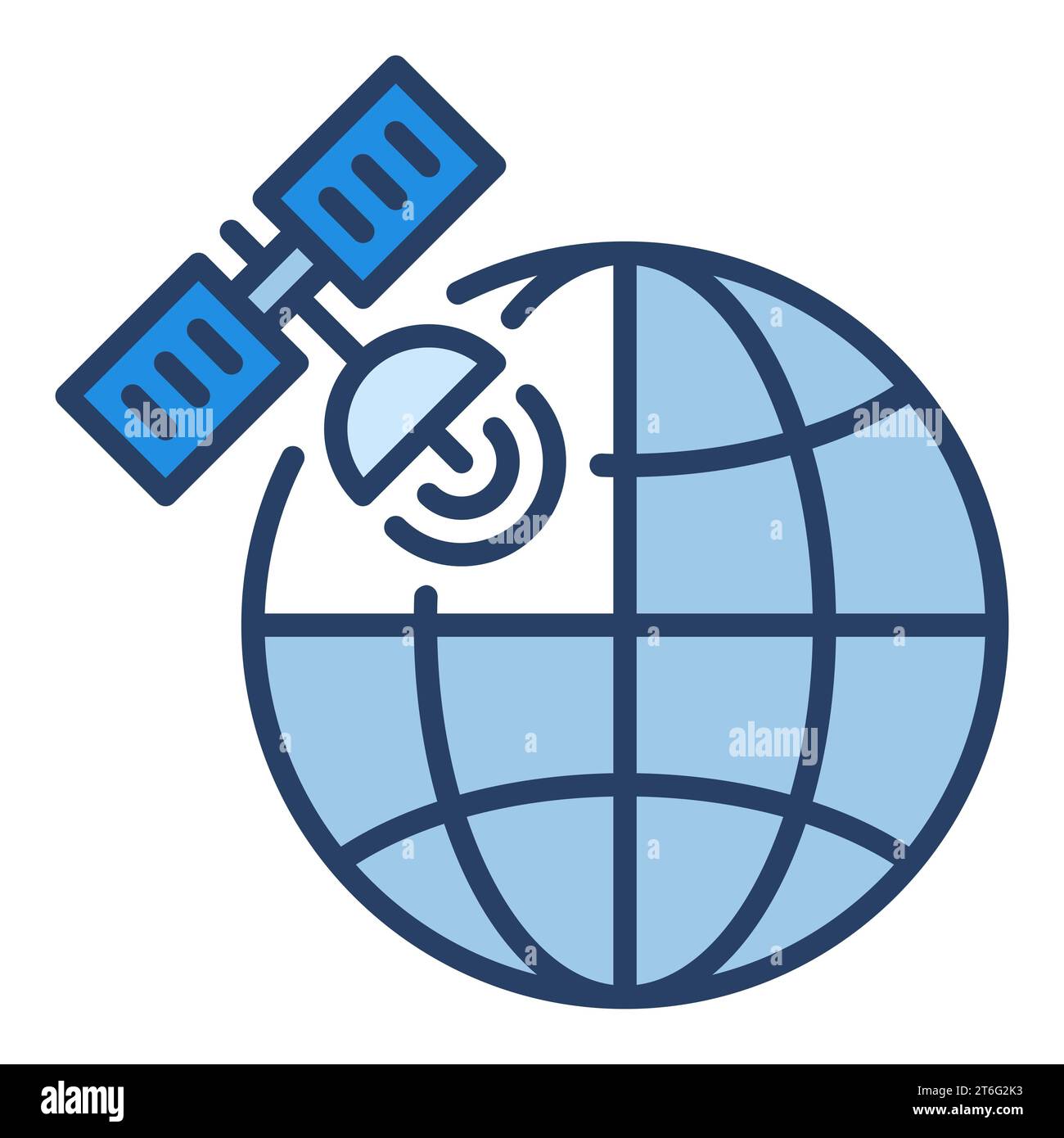 Satellite orbiting globe Stock Vector Images - Alamy
