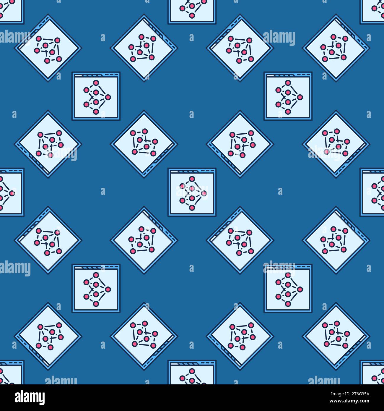 Web Browser with Neural Network vector concept colored seamless pattern ...