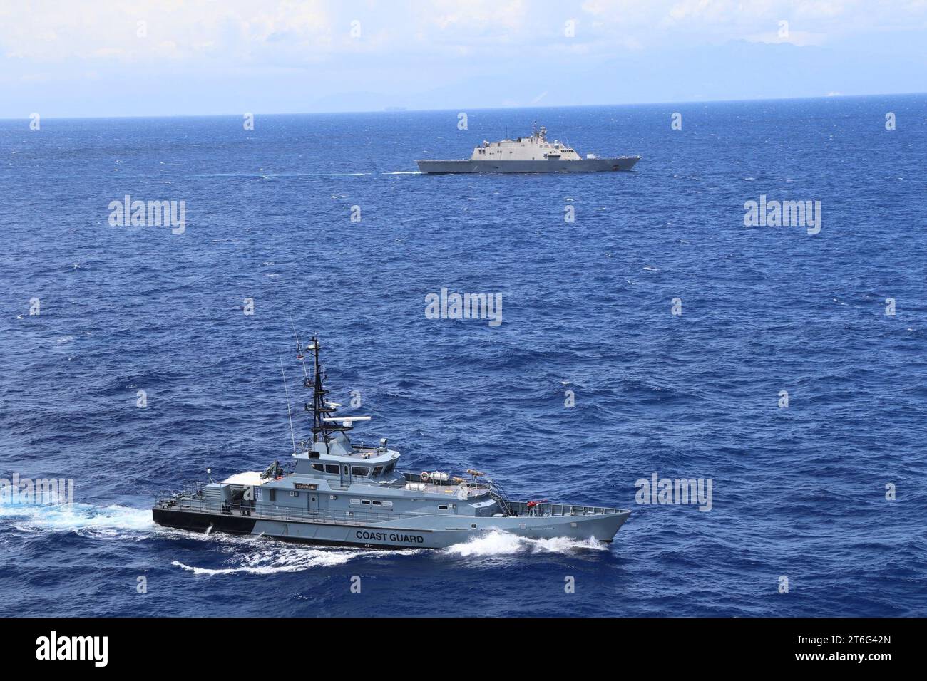 USS Wichita (LCS13) and Jamaica Defence Force Coast Guard patrol