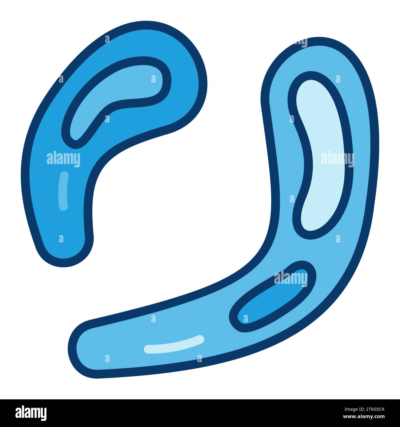 Bacteria vector Contaminant concept blue icon or logo element Stock Vector