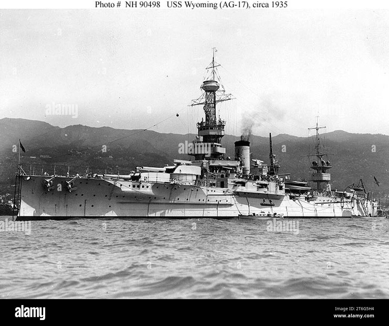 USS Wyoming, circa 1935 Stock Photo