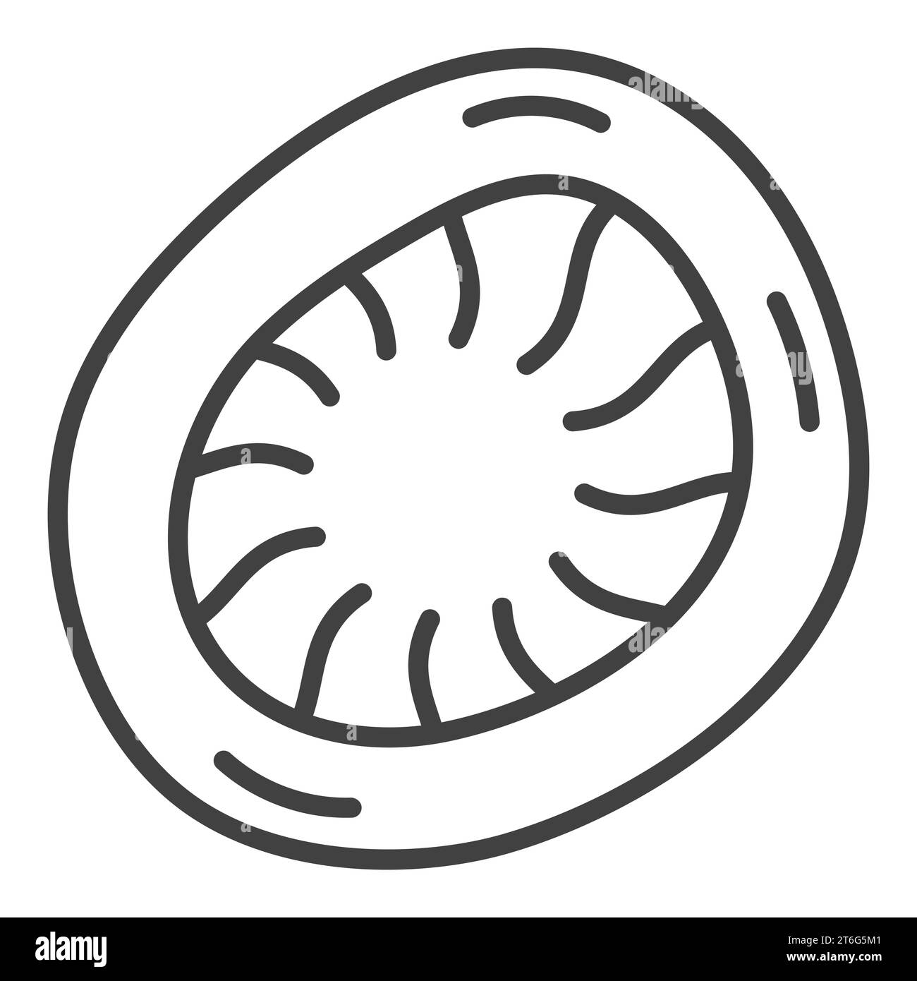 Microbe vector concept linear round icon or symbol Stock Vector Image ...