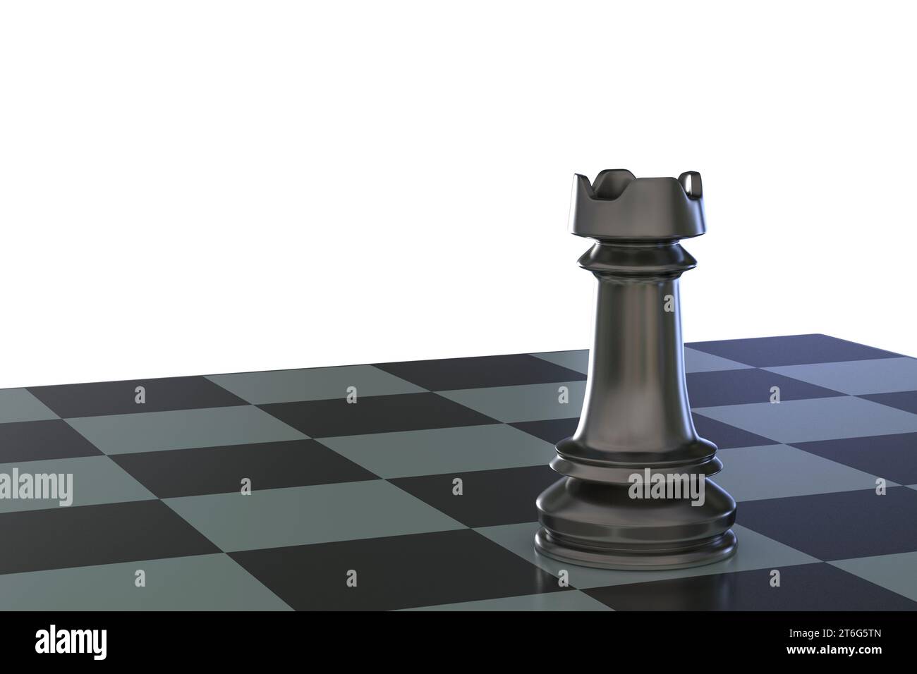 Chess Rook Front View Chess rook on chess board isolated on white background, close-up view ...