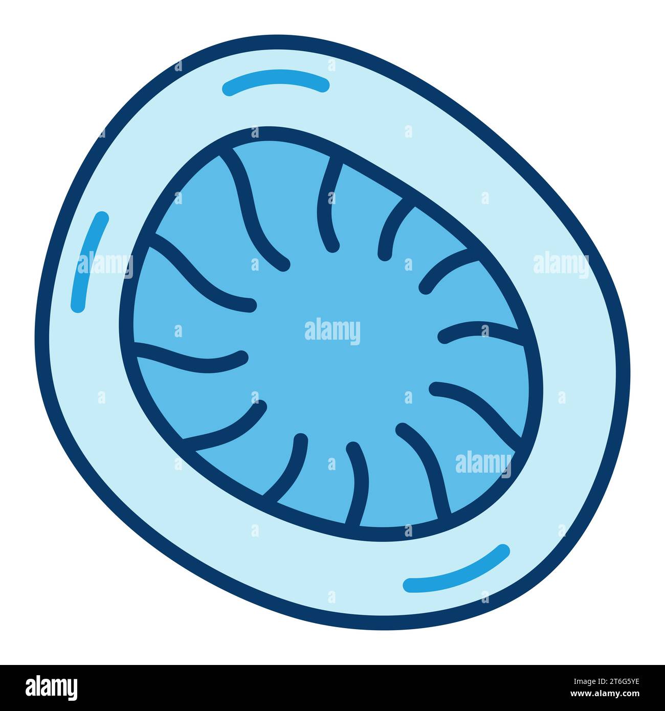 Microbe vector concept round blue icon or logo element Stock Vector